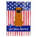 Patriotic USA Fawn Boxer House Flag 28x40 Porch Sleeve Pole Decorative Outside Yard Banner Artwork Wall Hanging, Polyester
