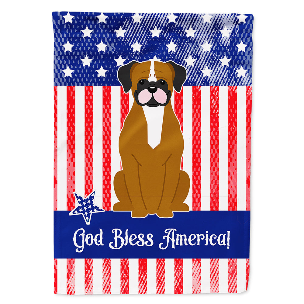 Patriotic USA Flashy Fawn Boxer House Flag 28x40 Porch Sleeve Pole Decorative Outside Yard Banner Artwork Wall Hanging, Polyester