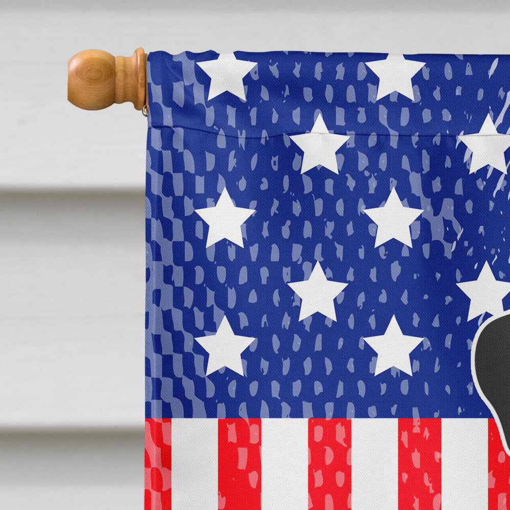 Patriotic USA Flashy Fawn Boxer House Flag 28x40 Porch Sleeve Pole Decorative Outside Yard Banner Artwork Wall Hanging, Polyester