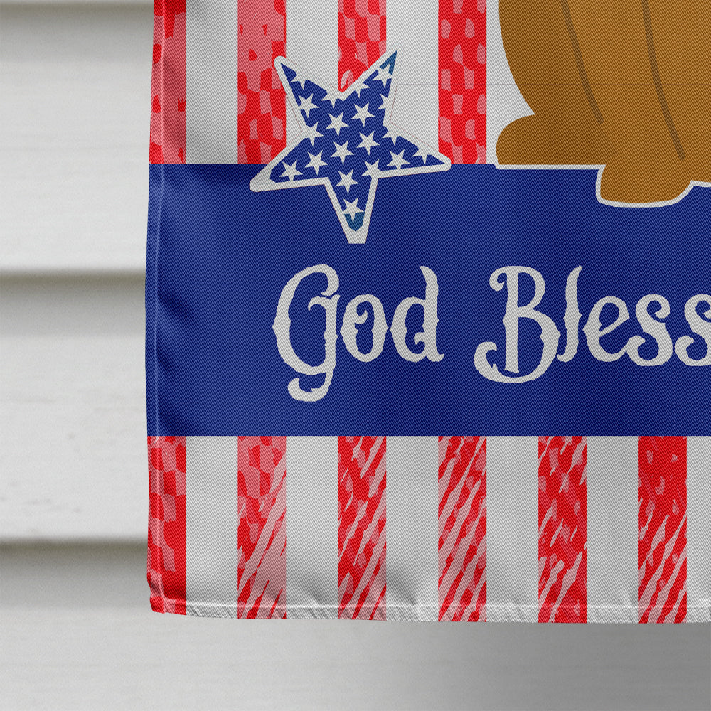 Patriotic USA Flashy Fawn Boxer House Flag 28x40 Porch Sleeve Pole Decorative Outside Yard Banner Artwork Wall Hanging, Polyester