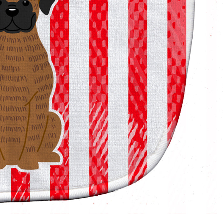 Patriotic USA Brindle Boxer Baby Bib Easy-Clean Baby Bib Baby Feeding Accessory Baby Mealtime Essential, 10 x 13, Multicolor