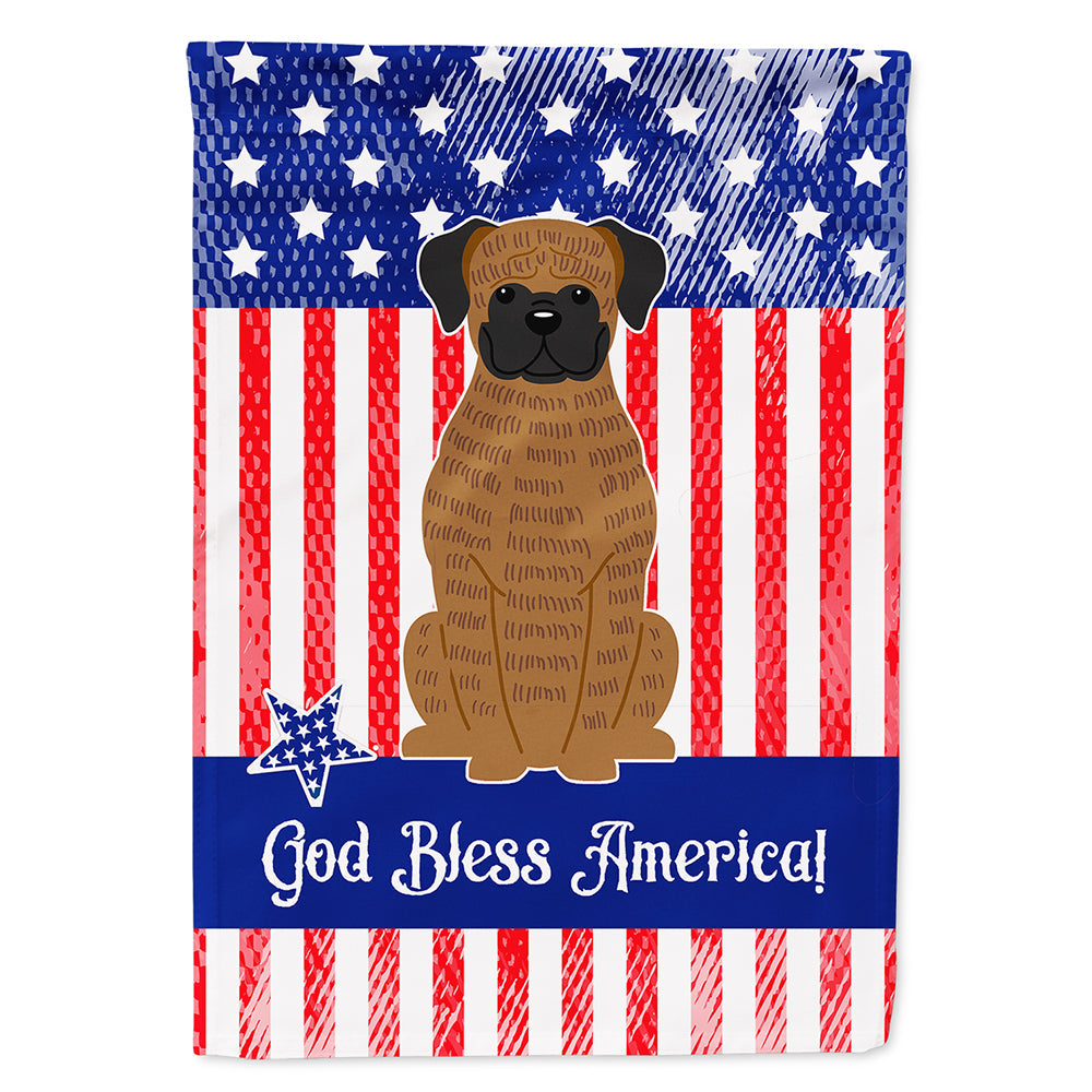 Patriotic USA Brindle Boxer House Flag 28x40 Porch Sleeve Pole Decorative Outside Yard Banner Artwork Wall Hanging, Polyester