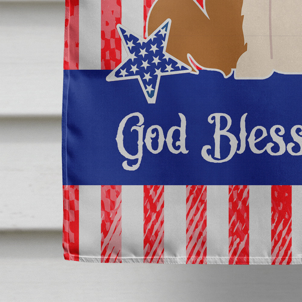 Patriotic USA Border Collie Red White House Flag 28x40 Porch Sleeve Pole Decorative Outside Yard Banner Artwork Wall Hanging, Polyester