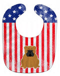 Patriotic USA English Bulldog Red Baby Bib Easy-Clean Baby Bib Baby Feeding Accessory Baby Mealtime Essential, 10 x 13, Multicolor