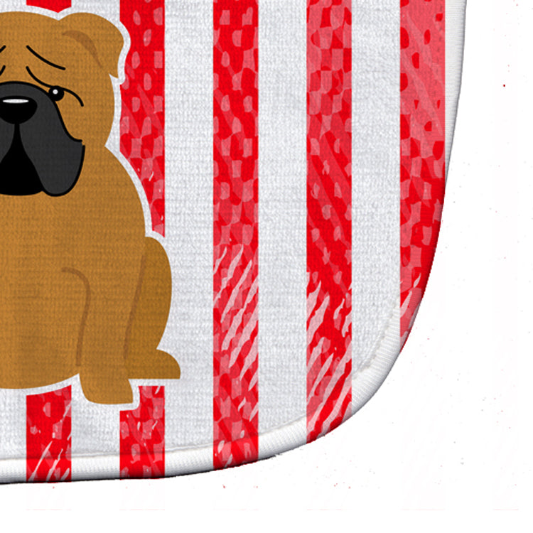 Patriotic USA English Bulldog Red Baby Bib Easy-Clean Baby Bib Baby Feeding Accessory Baby Mealtime Essential, 10 x 13, Multicolor