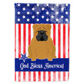 Patriotic USA English Bulldog Red House Flag 28x40 Porch Sleeve Pole Decorative Outside Yard Banner Artwork Wall Hanging, Polyester
