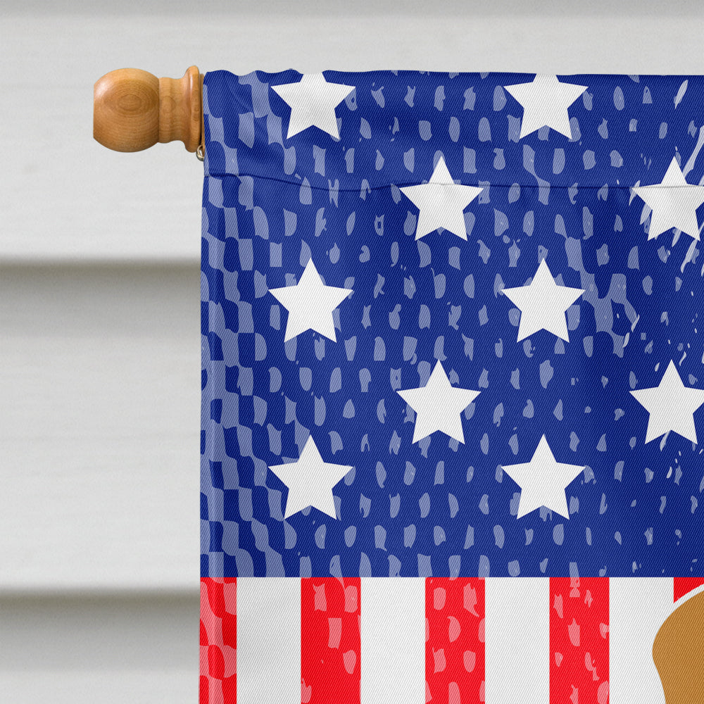 Patriotic USA English Bulldog Red House Flag 28x40 Porch Sleeve Pole Decorative Outside Yard Banner Artwork Wall Hanging, Polyester