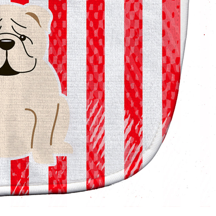 Patriotic USA English Bulldog White Baby Bib Easy-Clean Baby Bib Baby Feeding Accessory Baby Mealtime Essential, 10 x 13, Multicolor