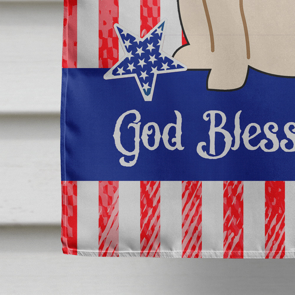 Patriotic USA English Bulldog White House Flag 28x40 Porch Sleeve Pole Decorative Outside Yard Banner Artwork Wall Hanging, Polyester