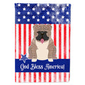 Patriotic USA English Bulldog Grey Brindle  House Flag 28x40 Porch Sleeve Pole Decorative Outside Yard Banner Artwork Wall Hanging, Polyester