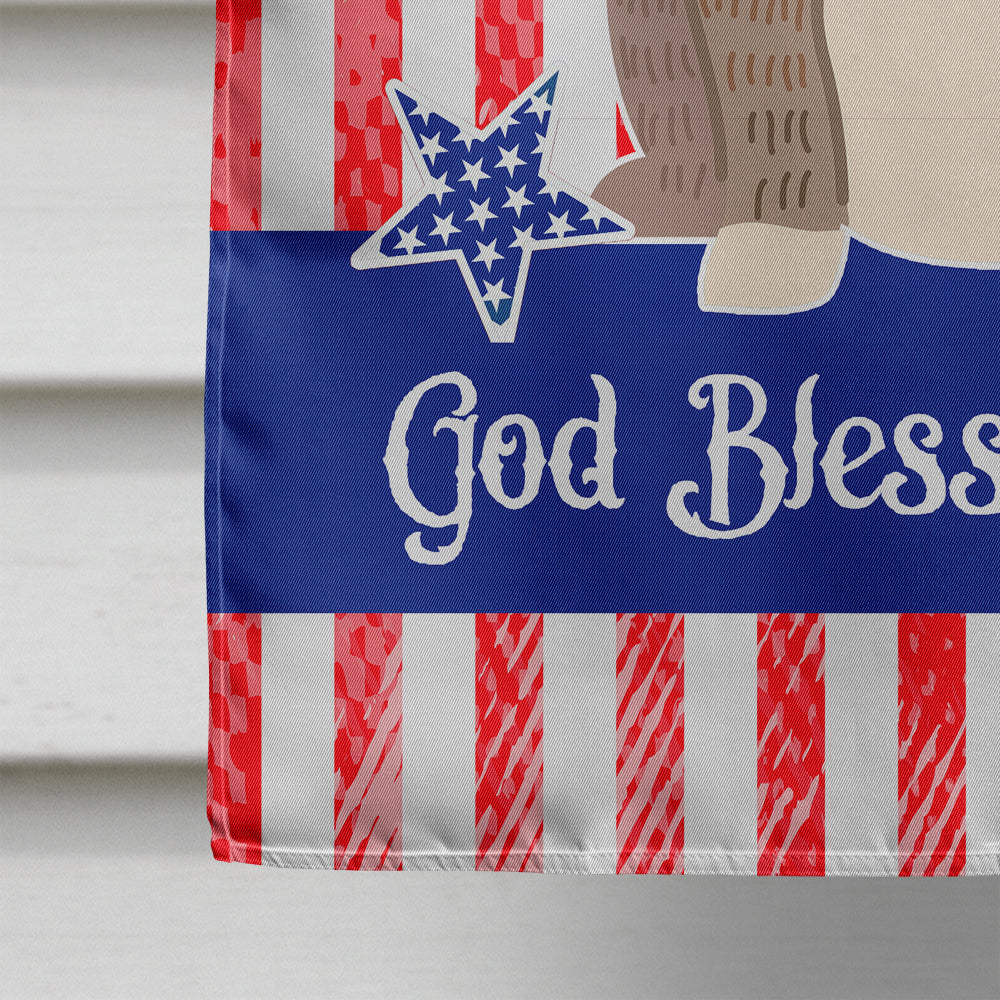 Patriotic USA English Bulldog Grey Brindle  House Flag 28x40 Porch Sleeve Pole Decorative Outside Yard Banner Artwork Wall Hanging, Polyester