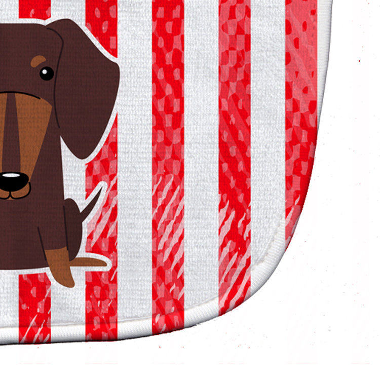 Patriotic USA Dachshund Chocolate Baby Bib Easy-Clean Baby Bib Baby Feeding Accessory Baby Mealtime Essential, 10 x 13, Multicolor