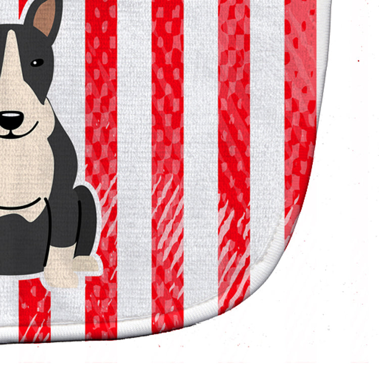 Patriotic USA Bull Terrier Black White Baby Bib Easy-Clean Baby Bib Baby Feeding Accessory Baby Mealtime Essential, 10 x 13, Multicolor