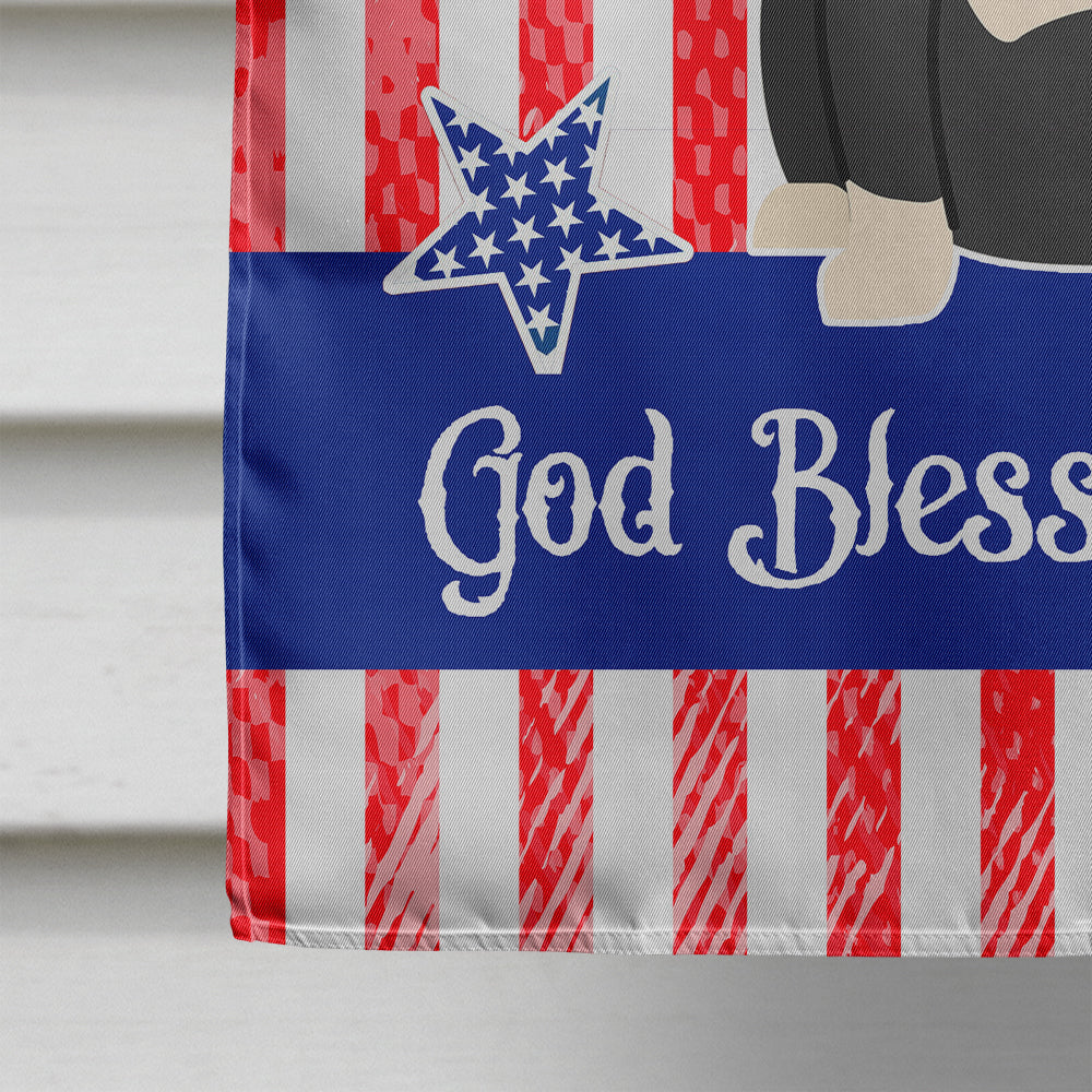 Patriotic USA Bull Terrier Black White House Flag 28x40 Porch Sleeve Pole Decorative Outside Yard Banner Artwork Wall Hanging, Polyester