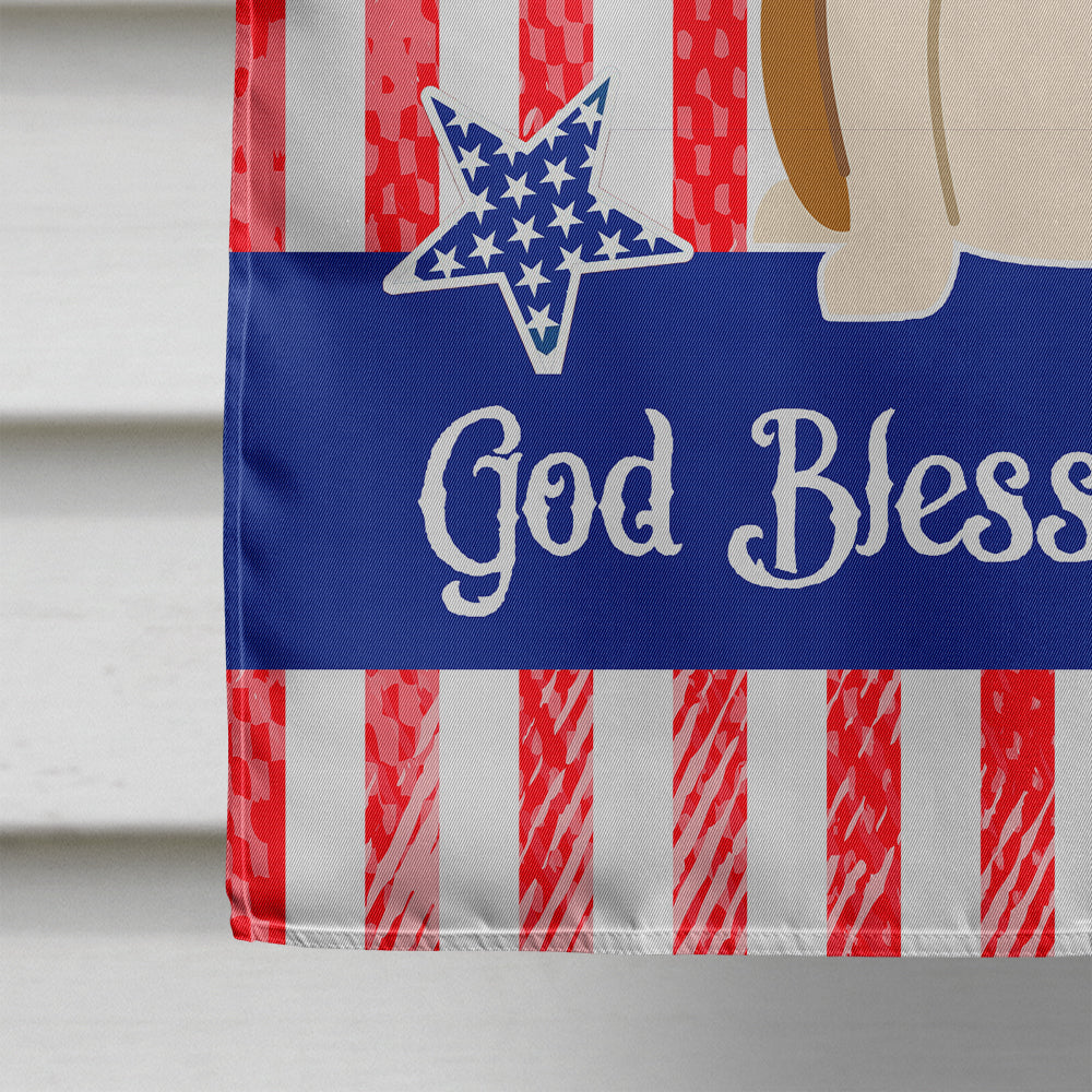Patriotic USA Bull Terrier Red White House Flag 28x40 Porch Sleeve Pole Decorative Outside Yard Banner Artwork Wall Hanging, Polyester