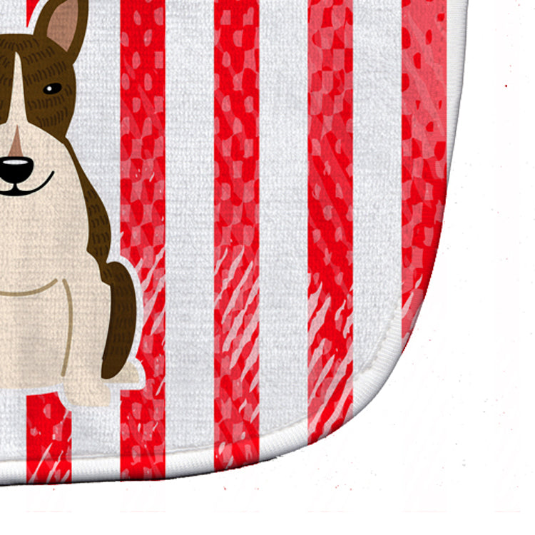 Patriotic USA Bull Terrier Dark Brindle Baby Bib Easy-Clean Baby Bib Baby Feeding Accessory Baby Mealtime Essential, 10 x 13, Multicolor