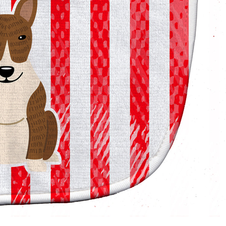 Patriotic USA Bull Terrier Brindle Baby Bib Easy-Clean Baby Bib Baby Feeding Accessory Baby Mealtime Essential, 10 x 13, Multicolor