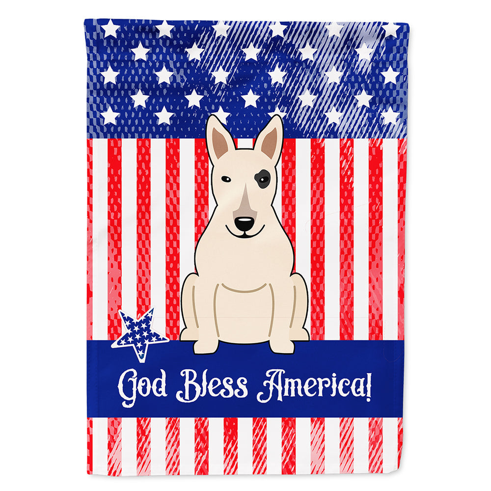Patriotic USA Bull Terrier White House Flag 28x40 Porch Sleeve Pole Decorative Outside Yard Banner Artwork Wall Hanging, Polyester