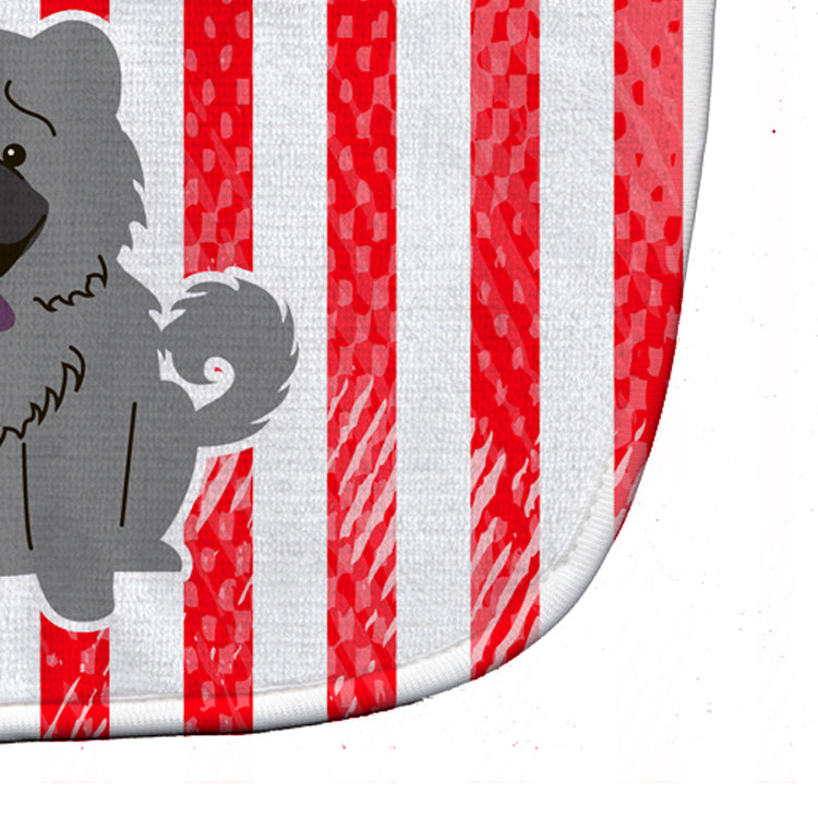 Patriotic USA Chow Chow Blue Baby Bib Easy-Clean Baby Bib Baby Feeding Accessory Baby Mealtime Essential, 10 x 13, Multicolor