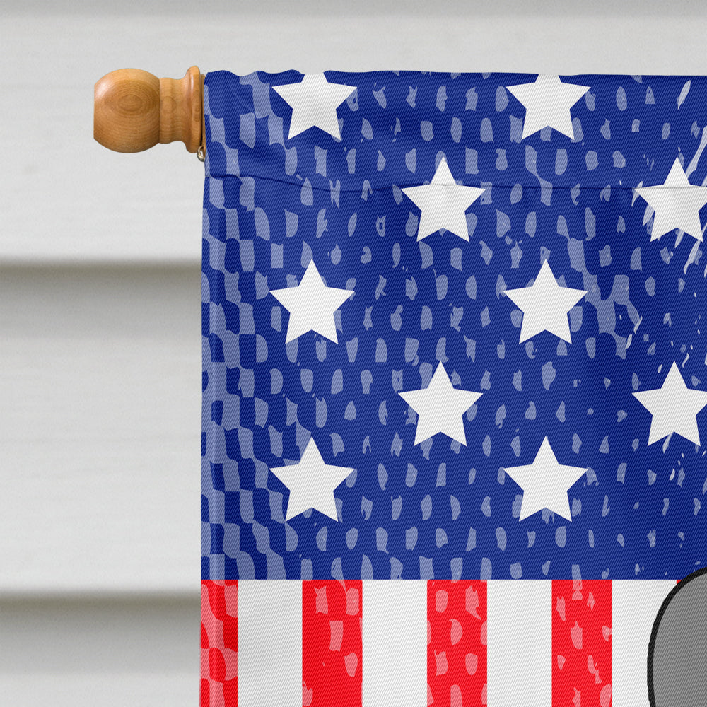 Patriotic USA Chow Chow Blue House Flag 28x40 Porch Sleeve Pole Decorative Outside Yard Banner Artwork Wall Hanging, Polyester