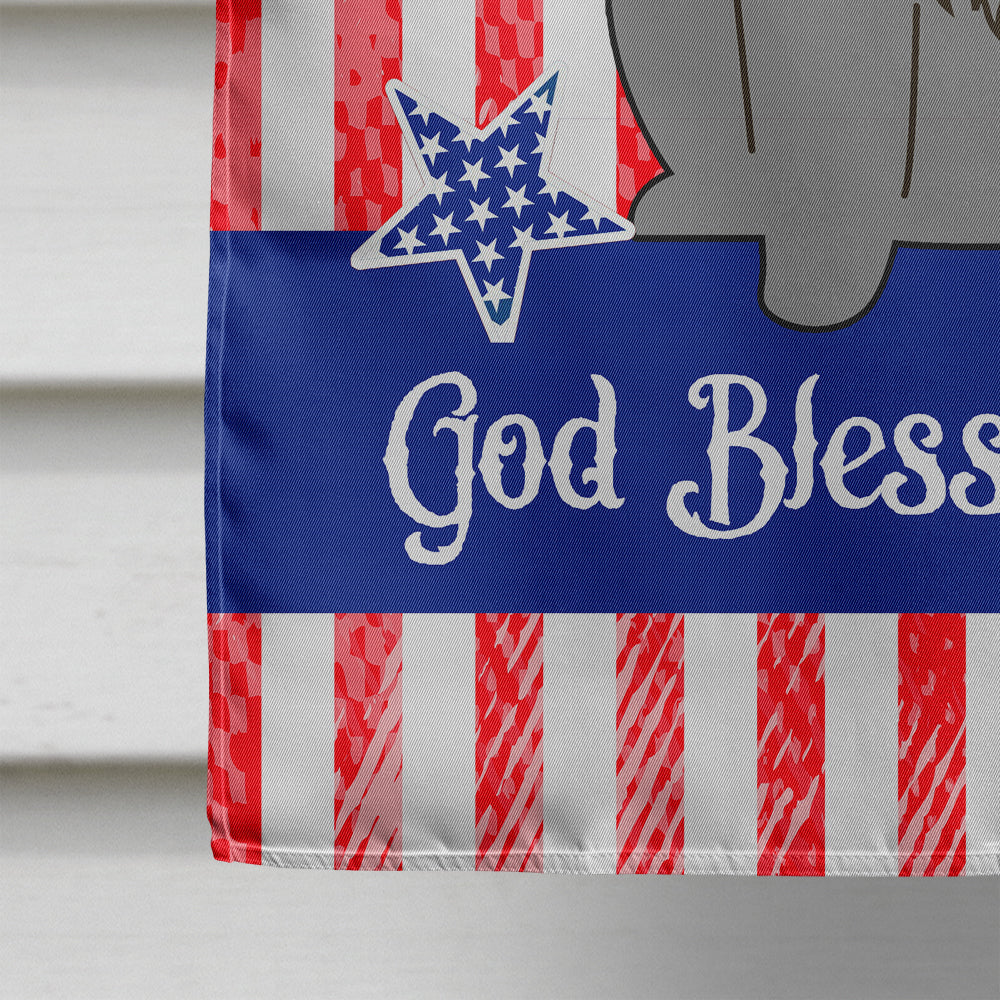 Patriotic USA Chow Chow Blue House Flag 28x40 Porch Sleeve Pole Decorative Outside Yard Banner Artwork Wall Hanging, Polyester