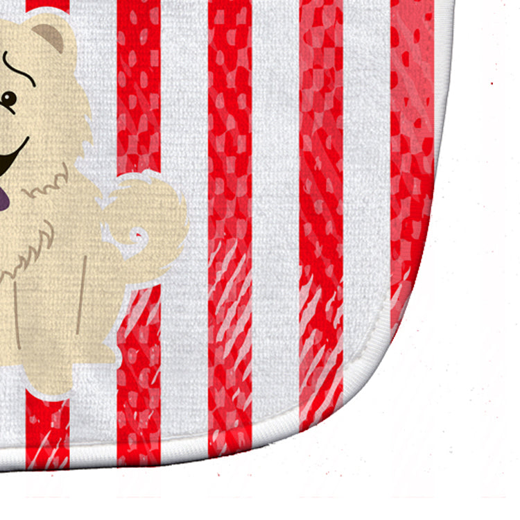Patriotic USA Chow Chow White Baby Bib Easy-Clean Baby Bib Baby Feeding Accessory Baby Mealtime Essential, 10 x 13, Multicolor
