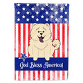 Patriotic USA Chow Chow White House Flag 28x40 Porch Sleeve Pole Decorative Outside Yard Banner Artwork Wall Hanging, Polyester