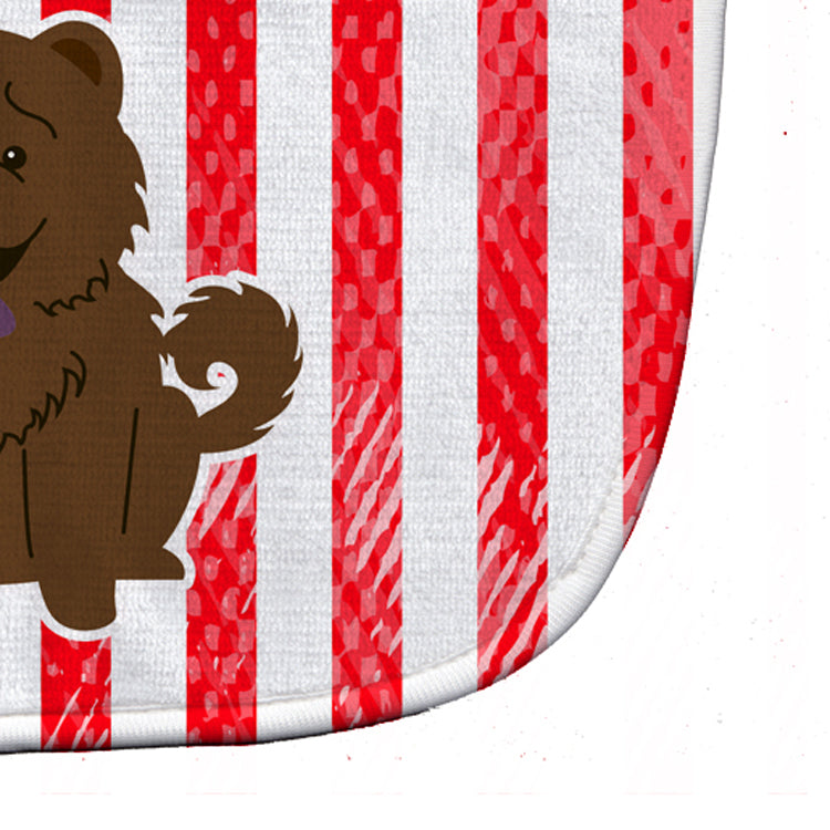 Patriotic USA Chow Chow Chocolate Baby Bib Easy-Clean Baby Bib Baby Feeding Accessory Baby Mealtime Essential, 10 x 13, Multicolor