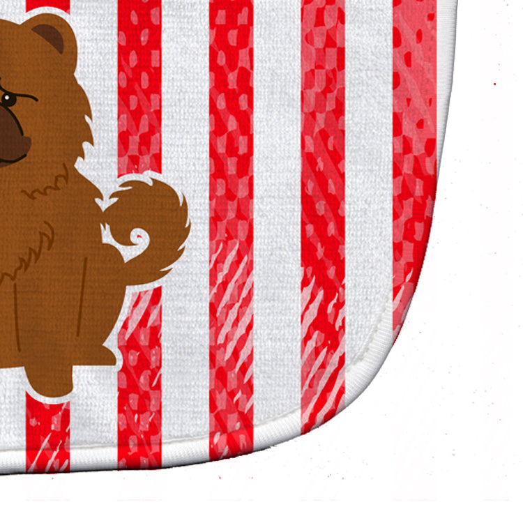 Patriotic USA Chow Chow Red Baby Bib Easy-Clean Baby Bib Baby Feeding Accessory Baby Mealtime Essential, 10 x 13, Multicolor