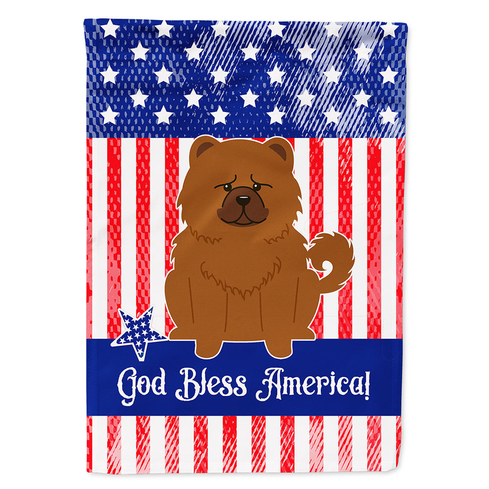 Patriotic USA Chow Chow Red House Flag 28x40 Porch Sleeve Pole Decorative Outside Yard Banner Artwork Wall Hanging, Polyester