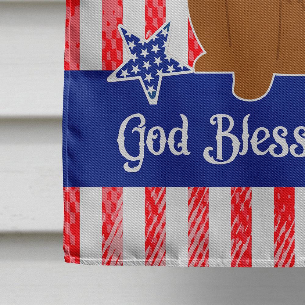 Patriotic USA Chow Chow Red House Flag 28x40 Porch Sleeve Pole Decorative Outside Yard Banner Artwork Wall Hanging, Polyester