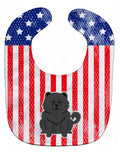 Patriotic USA Chow Chow Black Baby Bib Easy-Clean Baby Bib Baby Feeding Accessory Baby Mealtime Essential, 10 x 13, Multicolor