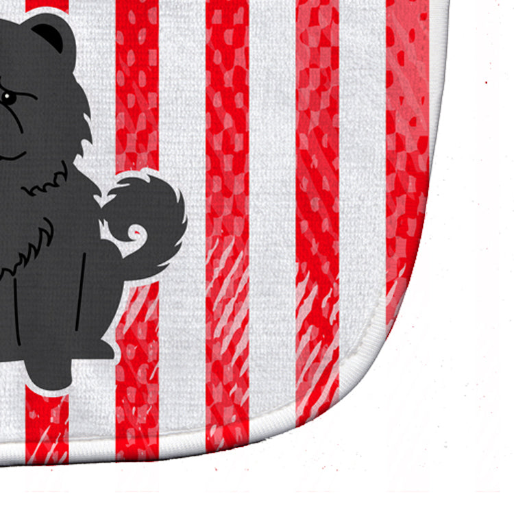 Patriotic USA Chow Chow Black Baby Bib Easy-Clean Baby Bib Baby Feeding Accessory Baby Mealtime Essential, 10 x 13, Multicolor