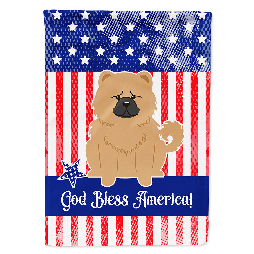 Patriotic USA Chow Chow Cream House Flag 28x40 Porch Sleeve Pole Decorative Outside Yard Banner Artwork Wall Hanging, Polyester
