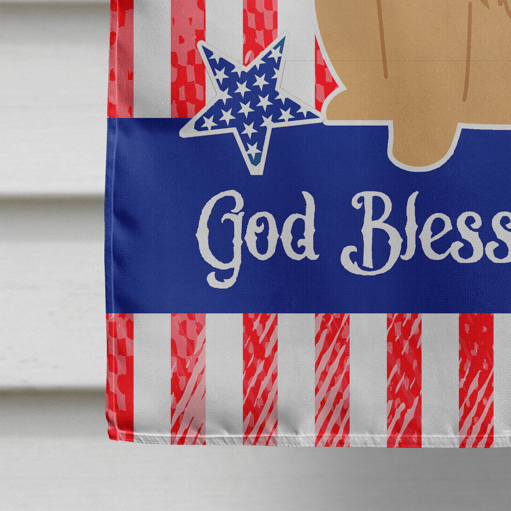 Patriotic USA Chow Chow Cream House Flag 28x40 Porch Sleeve Pole Decorative Outside Yard Banner Artwork Wall Hanging, Polyester