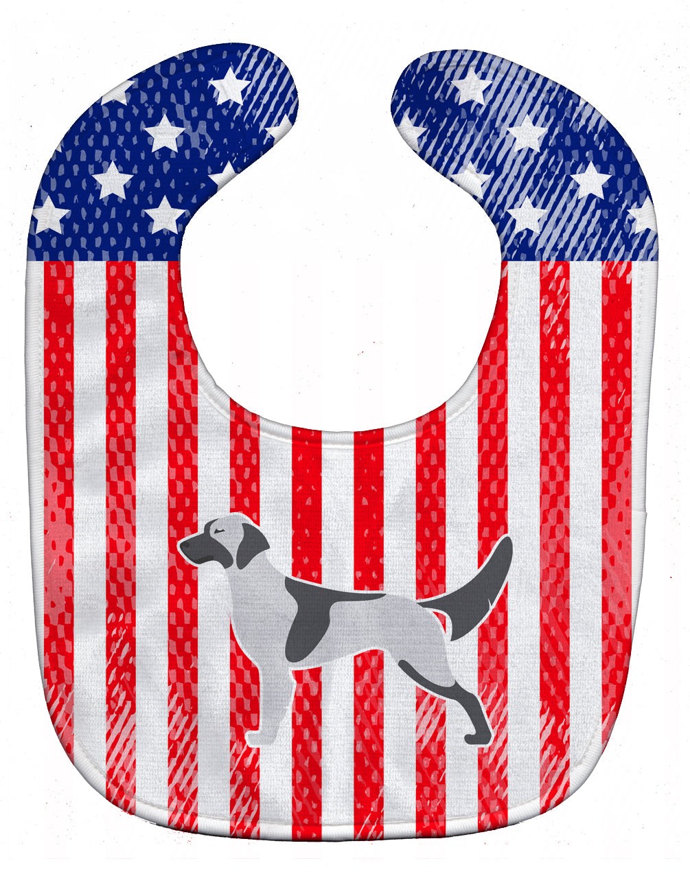 USA Patriotic English Setter Baby Bib Easy-Clean Baby Bib Baby Feeding Accessory Baby Mealtime Essential, 10 x 13, Multicolor