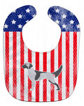 USA Patriotic English Setter Baby Bib Easy-Clean Baby Bib Baby Feeding Accessory Baby Mealtime Essential, 10 x 13, Multicolor