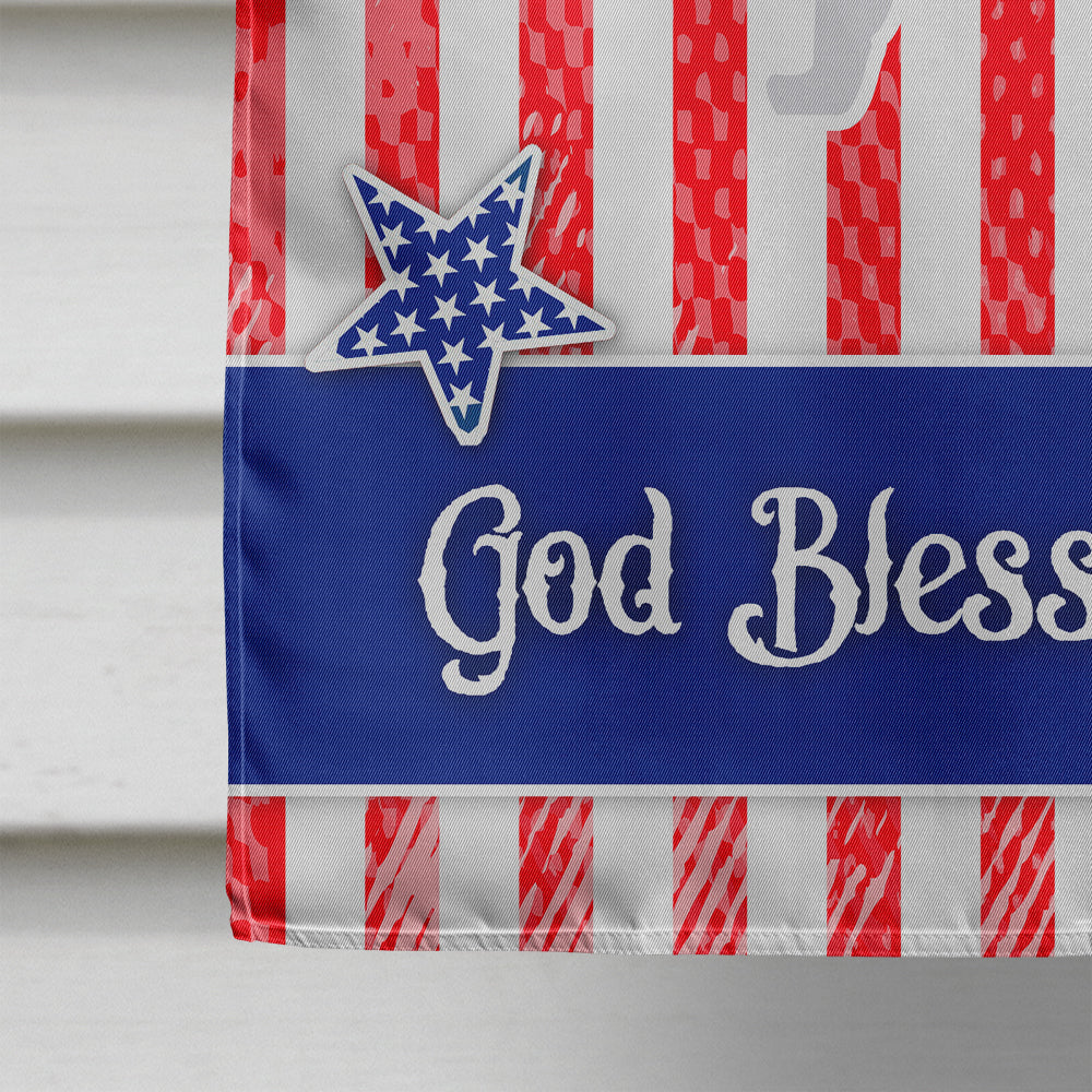 USA Patriotic English Setter House Flag 28x40 Porch Sleeve Pole Decorative Outside Yard Banner Artwork Wall Hanging, Polyester