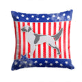 USA Patriotic English Setter Decorative Throw Pillow 14x14 Indoor Outdoor Accent Cushion, Fabric Cover with Insert for Sofa, Bed, Porch & Living Room