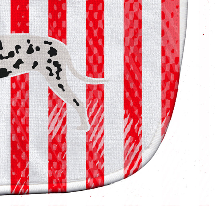 USA Patriotic Dalmatian Baby Bib Easy-Clean Baby Bib Baby Feeding Accessory Baby Mealtime Essential, 10 x 13, Multicolor