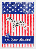 USA Patriotic Dalmatian House Flag 28x40 Porch Sleeve Pole Decorative Outside Yard Banner Artwork Wall Hanging, Polyester