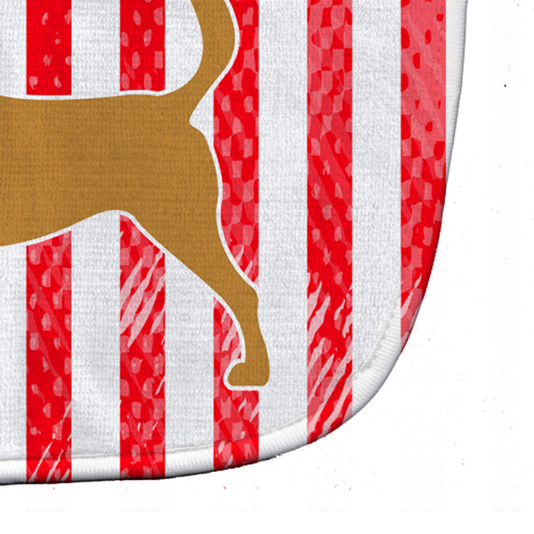 USA Patriotic Bloodhound Baby Bib Easy-Clean Baby Bib Baby Feeding Accessory Baby Mealtime Essential, 10 x 13, Multicolor