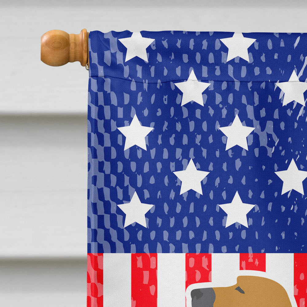 USA Patriotic Bloodhound House Flag 28x40 Porch Sleeve Pole Decorative Outside Yard Banner Artwork Wall Hanging, Polyester