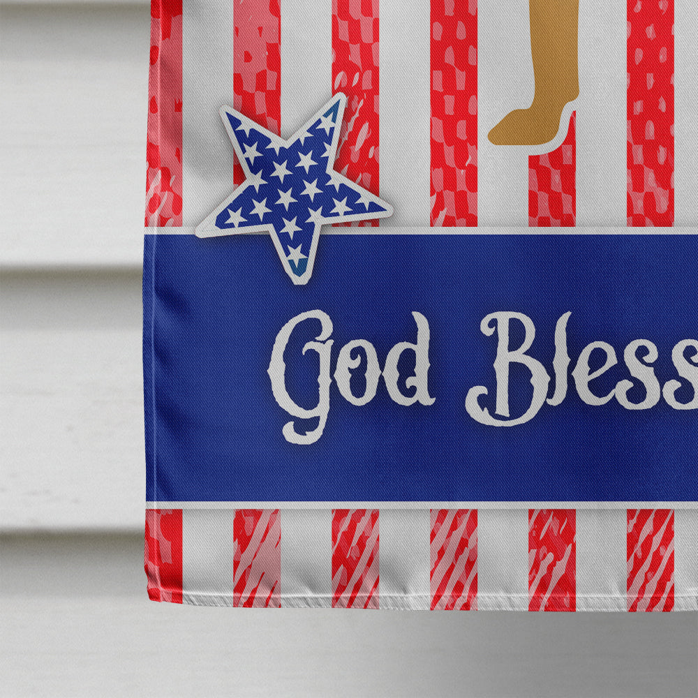 USA Patriotic Bloodhound House Flag 28x40 Porch Sleeve Pole Decorative Outside Yard Banner Artwork Wall Hanging, Polyester