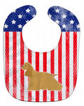 USA Patriotic Cocker Spaniel Baby Bib Easy-Clean Baby Bib Baby Feeding Accessory Baby Mealtime Essential, 10 x 13, Multicolor