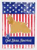 USA Patriotic Cocker Spaniel House Flag 28x40 Porch Sleeve Pole Decorative Outside Yard Banner Artwork Wall Hanging, Polyester