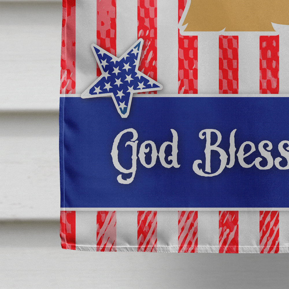 USA Patriotic Cocker Spaniel House Flag 28x40 Porch Sleeve Pole Decorative Outside Yard Banner Artwork Wall Hanging, Polyester