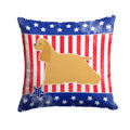USA Patriotic Cocker Spaniel Decorative Throw Pillow 14x14 Indoor Outdoor Accent Cushion, Fabric Cover with Insert for Sofa, Bed, Porch & Living Room