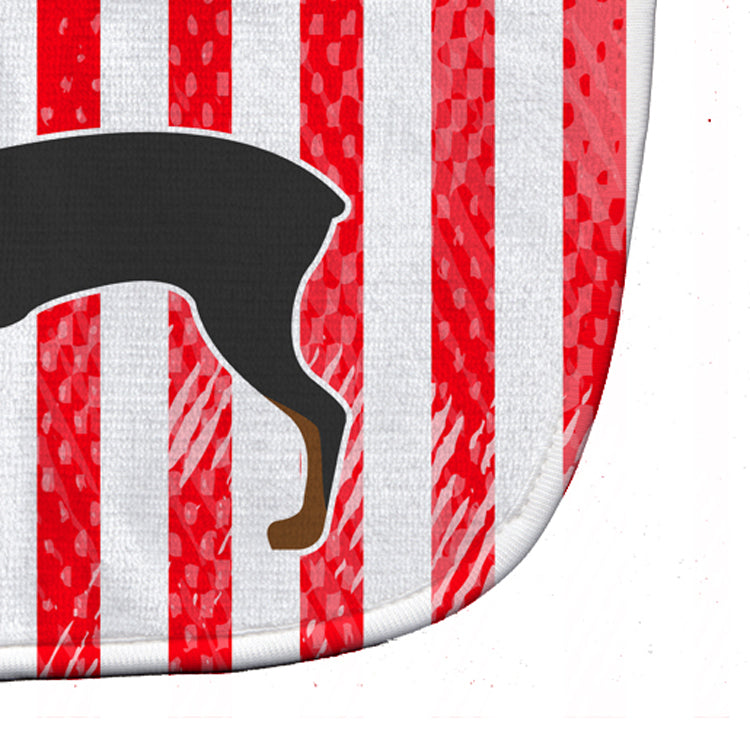 USA Patriotic Toy Fox Terrier Baby Bib Easy-Clean Baby Bib Baby Feeding Accessory Baby Mealtime Essential, 10 x 13, Multicolor