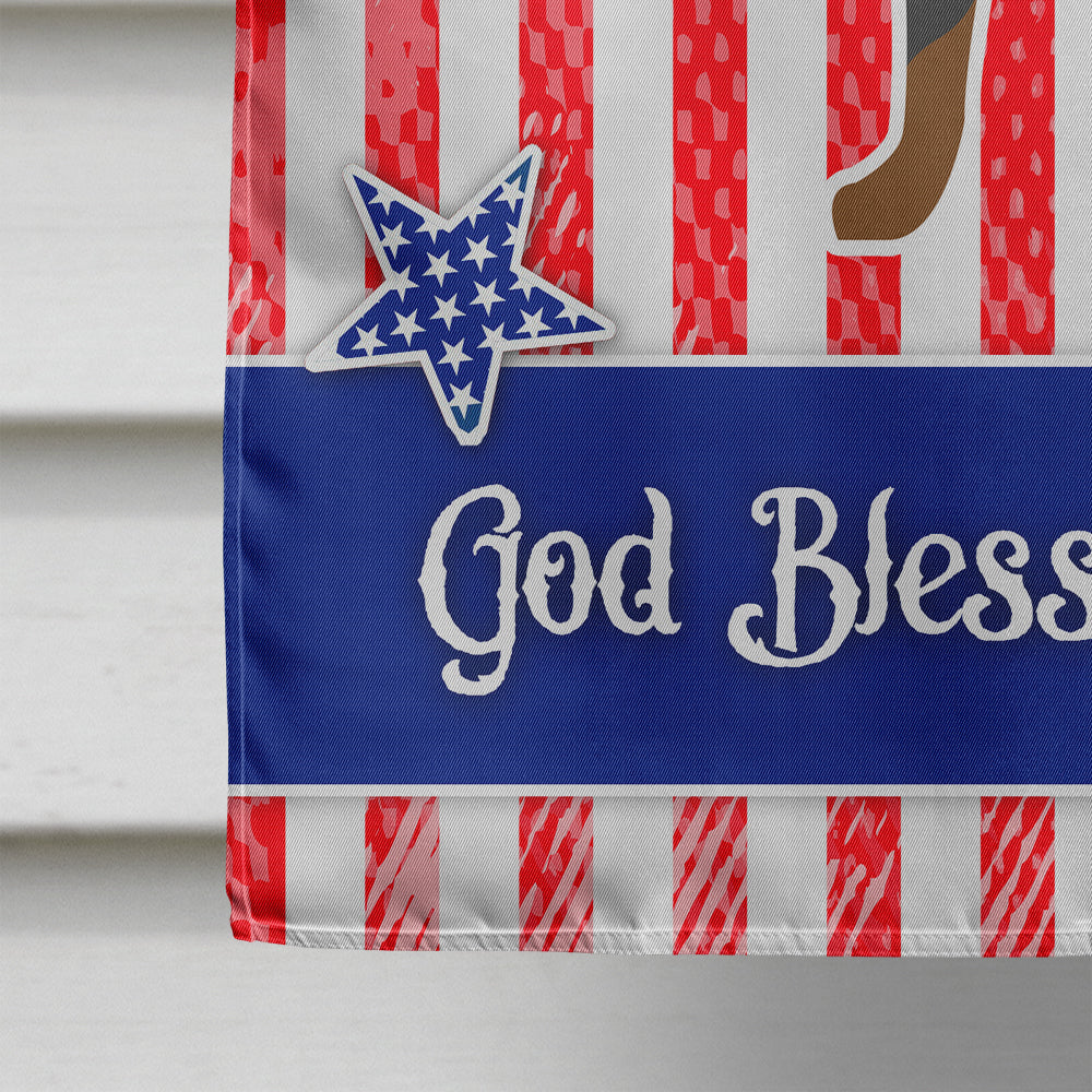 USA Patriotic Toy Fox Terrier House Flag 28x40 Porch Sleeve Pole Decorative Outside Yard Banner Artwork Wall Hanging, Polyester